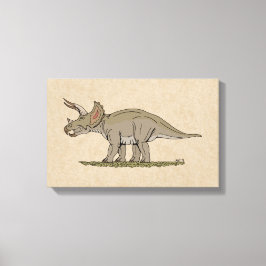 Impressão Em Tela Dinossauro Cretáceo Tricerátops