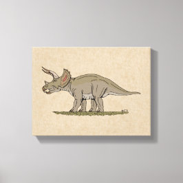 Impressão Em Tela Dinossauro do Cretáceo Triceratops