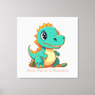 Impressão Em Tela Dinossauros Ferozes