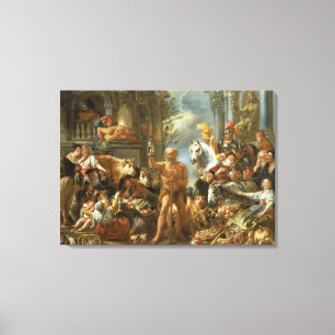 Impressão Em Tela Diogenes que procurara por um homem honesto,