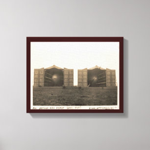 Impressão Em Tela Dirigível histórico do vintage, vertentes do