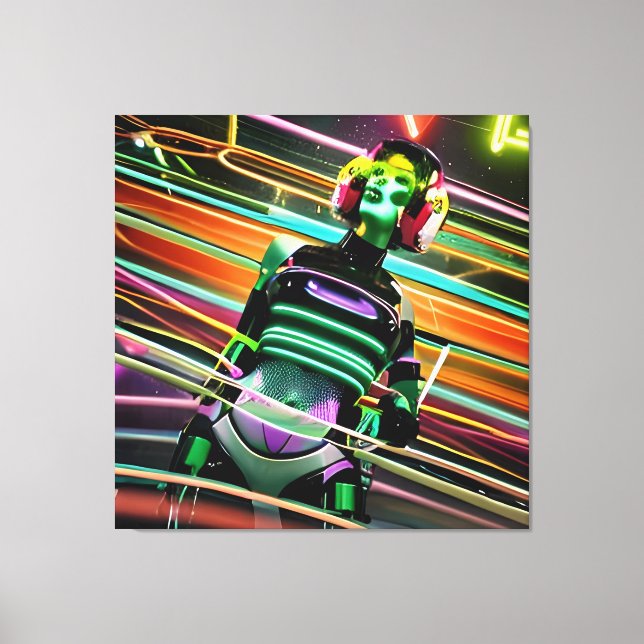 Impressão Em Tela Disco Espacial Zumbi (Frente)