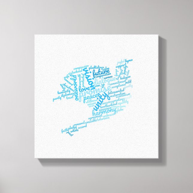 Impressão Em Tela Discussão Elegante Inspiracional da Nuvem da Etiqu (Frente)