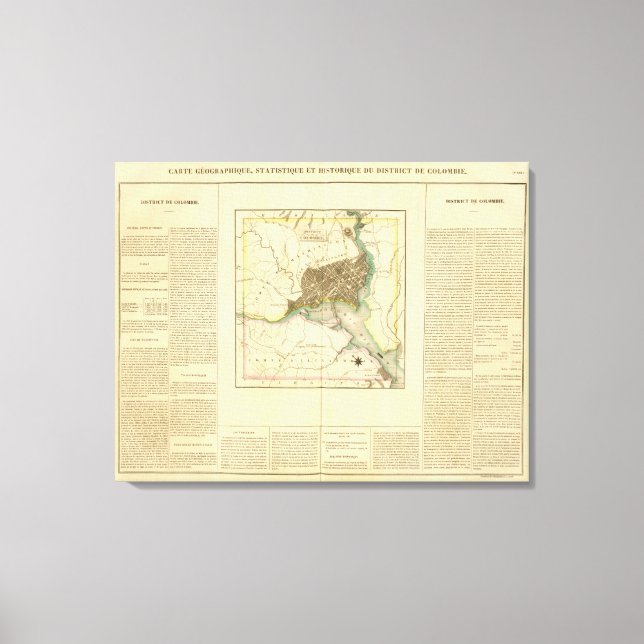 Impressão Em Tela Distrito de Columbia (Frente)