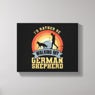 Impressão Em Tela Dito do proprietário do German shepherd Vintage