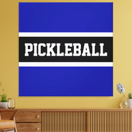 Impressão Em Tela Diversão de PICKLEBALL Marinho Real Blue Black Str