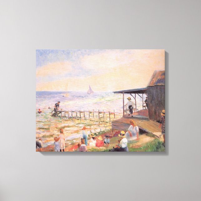 Impressão Em Tela Diversão de Verão na praia (Frente)