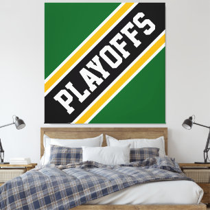 Impressão Em Tela Diversão PLAYOFFS - Grelha Amarelo Verde Atlético 