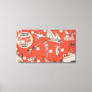 Impressão Em Tela Divertido-se no Anúncio de Petróleo do Golfo da Fl