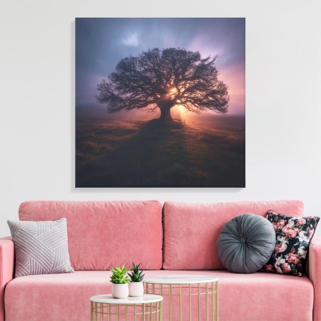 Impressão Em Tela Divine Tree Wall Art Spiritual Sacred Tree of Life (Insitu(Sala de estar))