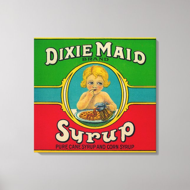 Impressão Em Tela Dixie Maid Syrup LabelCairo, GA (Frente)