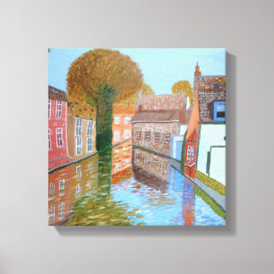 Impressão em Tela do Canal de Brugge