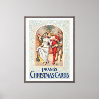 Impressão em tela do cartão de Natal de Prang (c. 
