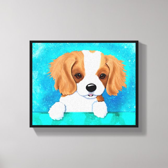 Impressão em tela do Cavalier King Charles (Frente)