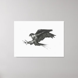 impressão em tela do falcão-peregrino
