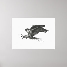 impressão em tela do falcão-peregrino