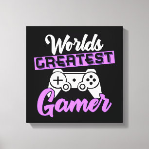 Impressão em Tela do Melhor Gamer do Mundo