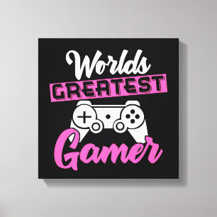 Impressão em Tela do Melhor Gamer do Mundo