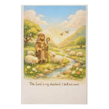 Impressão em Tela do Pastor Bom da Psalm 23:1 Arte