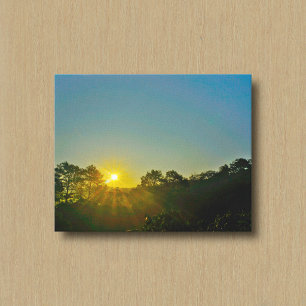 Impressão em Tela do Sol Sobre o Horizonte de uma 