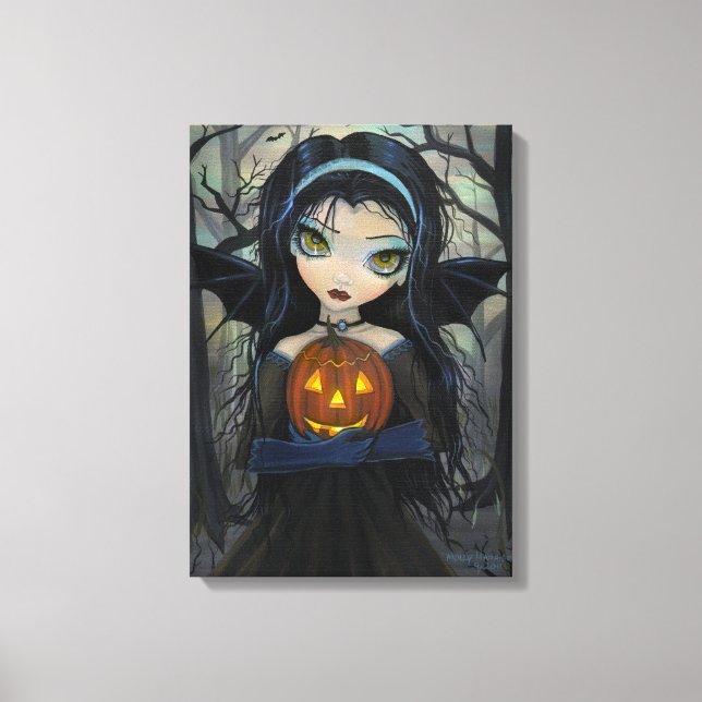 Impressão em tela do Vampiro de Halloween de Octob (Frente)