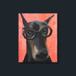 Impressão Em Tela Doberman Com Óculos<br><div class="desc">Pets</div>
