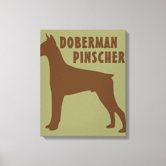 Impressão Em Tela Doberman Pinscher (Frente)