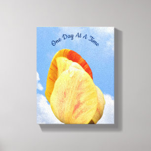 Impressão Em Tela Dobra De Tulip Um Dia Por Vez Inspiradora 