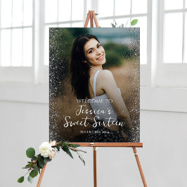 Impressão Em Tela Doce 16 boas vindas do partido com foto