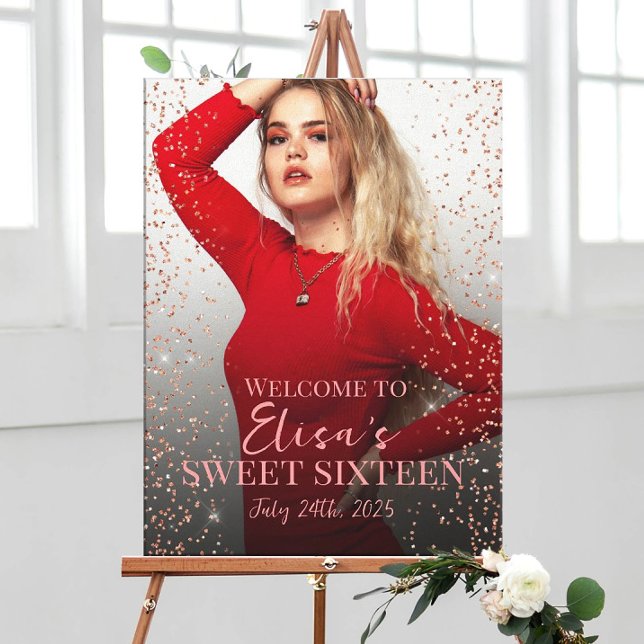 Impressão Em Tela Doce e dezesseis sinais de boas-vindas com foto na (Criador carregado)