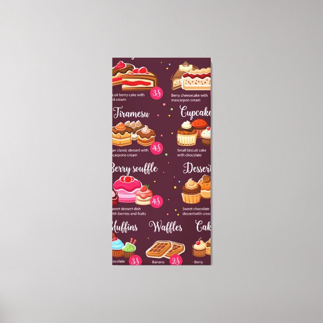 Impressão Em Tela Doces para pastelaria (Frente)