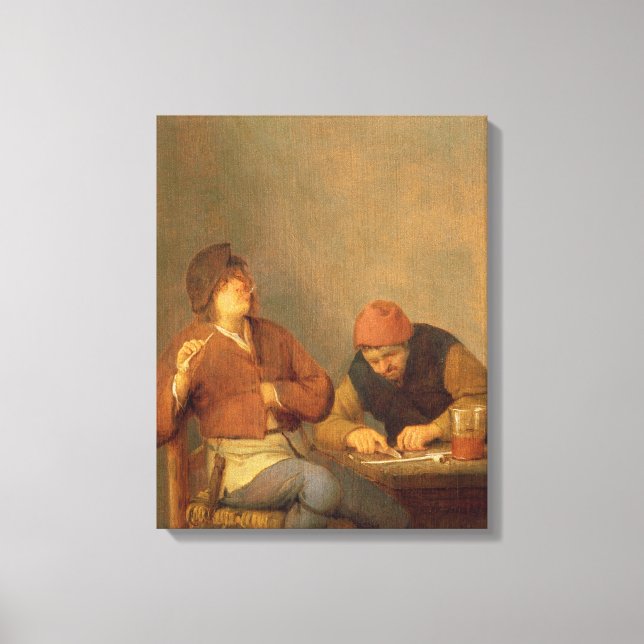 Impressão Em Tela Dois Fumadores no Interior, 1643 (Frente)