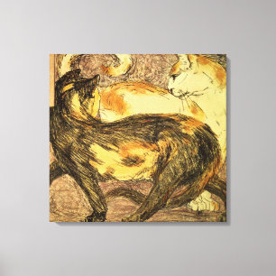 Impressão Em Tela Dois Gatos