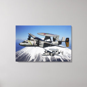 Impressão Em Tela Dois Hawkeyes E-2C fazem um voo
