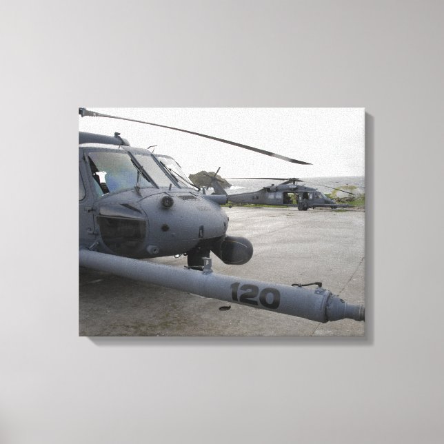 Impressão Em Tela Dois Hawks HH-60G Pave (Frente)