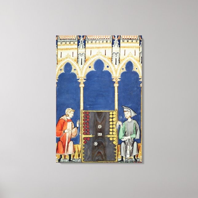 Impressão Em Tela Dois Jogadores Backgammon (Frente)