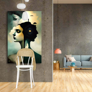 Impressão Em Tela Dois mundos