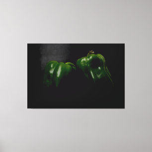 Impressão Em Tela Dois pimentões verdes 60x40 (150x100cm) waccn