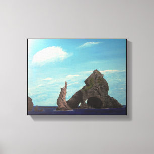 Impressão Em Tela Dokdo Island Familiar Landmark 아 름 다 운 독 도