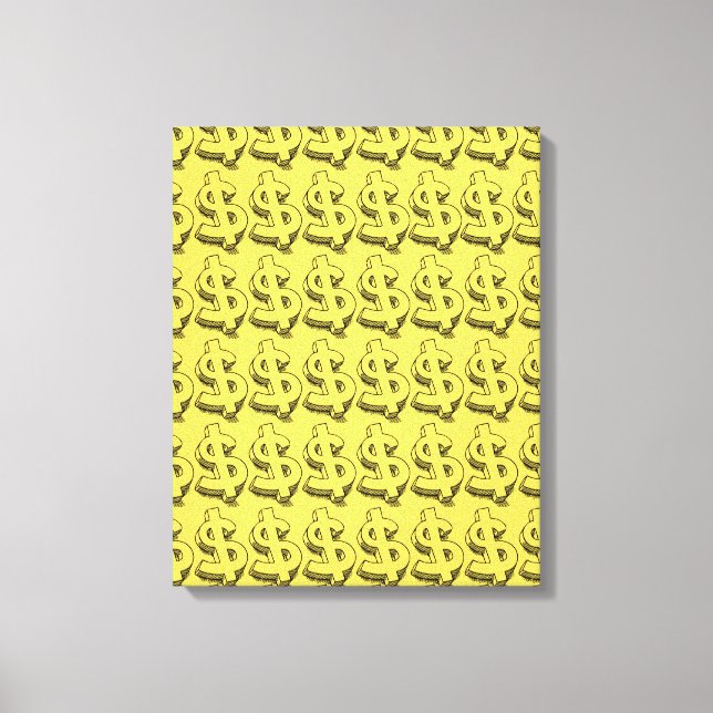 Impressão Em Tela dolar dourado (Frente)