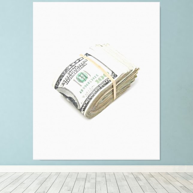 Impressão Em Tela Dollars (Insitu(piso de madeira))