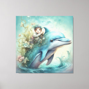 Impressão Em Tela Dolphin Fantasy 5