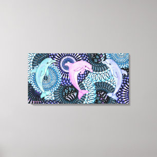 Impressão Em Tela Dolphin Harmony