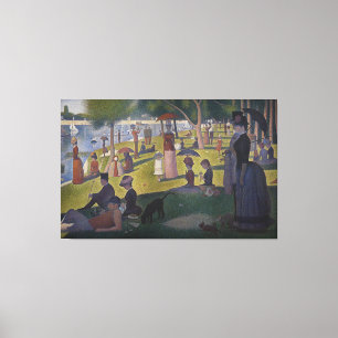 Impressão Em Tela Domingo à tarde na ilha do La Jatte grandioso