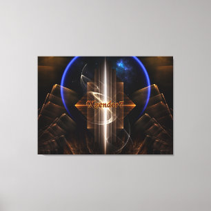 Impressão Em Tela Domínio Artrilliano Da Arte Fractal Xzendor7