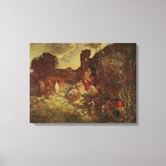 Impressão Em Tela Don Quixote e Sancho Panza, c.1865 (Frente)