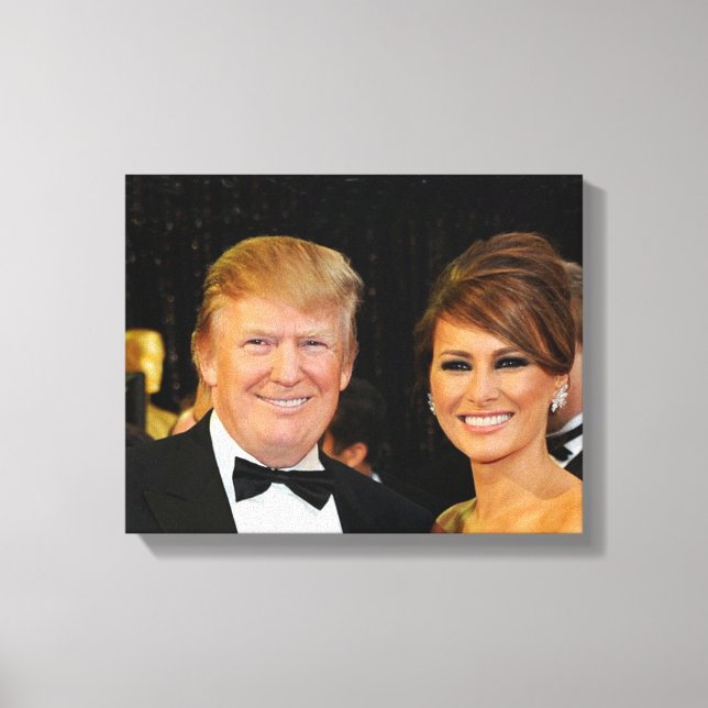 IMPRESSÃO EM TELA DONALD & MELANIA TRUMP (Frente)
