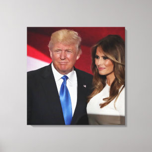 IMPRESSÃO EM TELA DONALD & MELANIA TRUMP