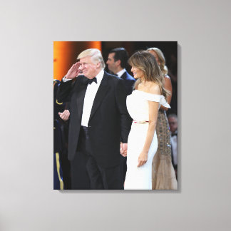 Impressão Em Tela Donald & Melania Trump Na Abertura
