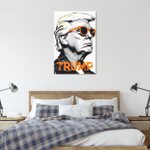 Impressão Em Tela Donald Trump